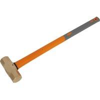 Loops 6.6lb Sledge Hammer - Non-Sparking - Fibre Glass Shaft - Shock Absorbing Grip in Clear