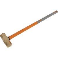 Loops 11lb Sledge Hammer - Non-Sparking - Fibre Glass Shaft - Shock Absorbing Grip in Clear
