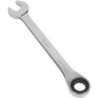 Loops 24mm Ratchet Combination Spanner - Chrome Vanadium Steel - 72 Tooth Ratchet Ring in Metallics