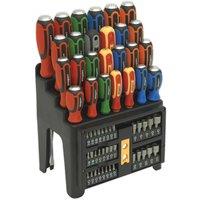 Loops 61 PACK - Hammer Through Screwdriver Nut Driver & Bit Set - Strike Cap & Storage