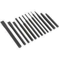 Loops 12 Piece Punch & Chisel Set - Hardened & Tempered - Corrosion Resistant in Metallics