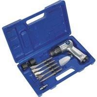 Loops Medium Stroke Air Hammer & Chisel Kit - 1/4 BSP - 32mm Stroke - Storage Case in Metallics