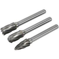 Loops 3 PACK - 10mm Tungsten Carbide Rotary Burr Bits Set - VARIOUS RIPPER / COARSE