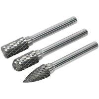 Loops 3 PACK - 10mm Tungsten Carbide Rotary Burr Bits Set - VARIOUS Cutting Heads