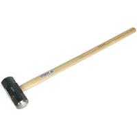 Loops 14lb Hardened Sledge Hammer - Hickory Wooden Shaft - Drop Forged Carbon Steel in Metallics