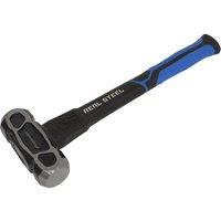 Loops 4lb Unbreakable Drop Forged Club Hammer - Carbon Steel - Textured Rubber Grip in Metallics