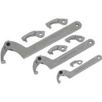 Loops 11 Pack - Adjustable C Spanner Set - Hook & Pin Retaining Ring Hinged Arm Wrench