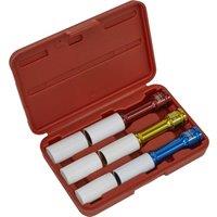 Loops 3 PACK Long Reach Alloy Wheel Impact Socket Set - 1/2 Sq Drive - Sleeved Bits