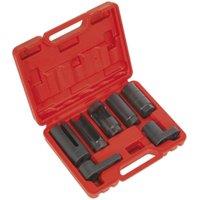 Loops 7 Piece Oxygen Sensor Socket Set - 3/8 & 1/2 Sq Drive - Windows & Slot Sockets
