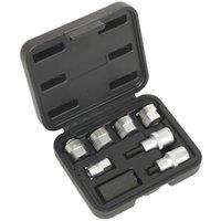 Loops 8pc McPherson Strut Nut Set - 1/2 Square Drive Castellated Sockets Teeth Tooth