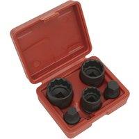 Loops 5pc 12 Point Impact Hub Socket & Bit Set - 1/2 Sq Drive - For VAG Vehicles