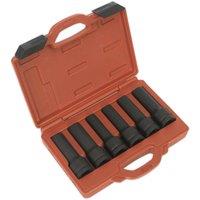 Loops 6pc TRX Star Female DEEP IMPACT Socket Bit Set - 3/4 Square Drive - 12 Point
