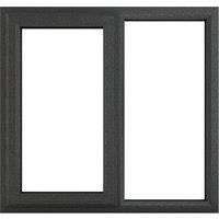 Crystal Direct Left Hand Side Hung Next to a Fixed Light Window Clear Glass in Dark Grey | Size: 905mm x 965mm