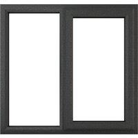 Crystal Direct Right Hand Side Hung Next to a Fixed Light Window Clear Glass in Dark Grey | Size: 1190mm x 965mm