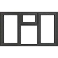 Crystal Direct Left & Right Hand Side Hung Top Opener Centre Window Clear Glass in Dark Grey | Size: 1770mm x 1115mm