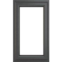 Crystal Direct Right Hand Side Hung Window Clear Glass in Dark Grey | Size: 610mm x 1040mm