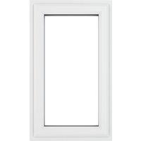Crystal Direct Right Hand Side Hung Window Clear Glass in White | Size: 610mm x 1115mm