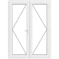 Crystal Direct French Door Left Hand Master in White | Size: 1390mm x 2055mm
