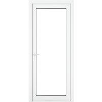 Crystal Direct Crystal uPVC Single Door Full Glass Right hand Clear in White | Size: 920mm x 2090mm