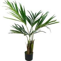 Leaf Artificial 120cm Kentia Palm Tree in Green