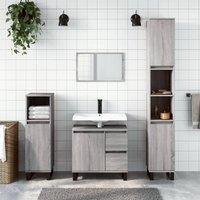 Berkfield Home Bathroom Cabinet Grey Sonoma 65x33x60 cm Engineered Wood | Size: 65 x 33 x 60 cm