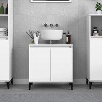 Berkfield Home Sink Cabinet White 58x33x60 cm Engineered Wood | Size: 58 x 33 x 60 cm
