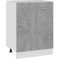 Berkfield Home Bottom Cabinet Concrete Grey 60x46x81.5 cm Engineered Wood