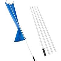 Costway 170cm-750cm Snow Roof Rake Aluminium Snow Removal w/ 4 Section Pole for House & Vehicle in Metallic Silver