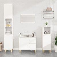 Berkfield Home 3 Piece Bathroom Cabinet Set White Engineered Wood