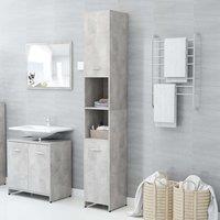 Berkfield Home Bathroom Cabinet Concrete Grey 30x30x183.5 cm Engineered Wood