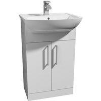 Clifton White Bathroom 550mm Unit with Basin