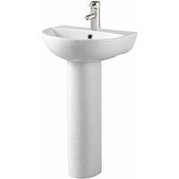 Clifton White Premium 550mm Basin Set (Includes Basin & Pedestal)