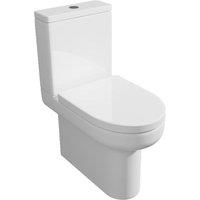 Clifton Premium CLOSED BACK Rimless Pan Toilet Set in White