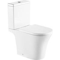 Clifton Premium OPEN BACK Rimless Pan Toilet Set in White