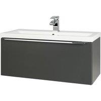 Clifton Matt Dark Grey 80cm Bathroom Wall Mounted Unit & Basin