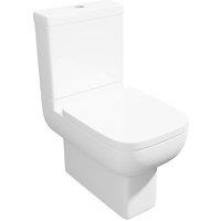 Clifton Premium CLOSED BACK Rimless Pan Toilet Set in White