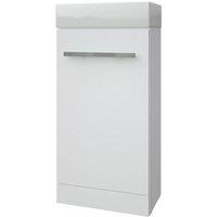 Clifton White Bathroom Standing Cloakroom Unit with Basin 400mm Wide