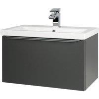 Clifton Matt Dark Grey 60cm Bathroom Wall Mounted Unit & Basin