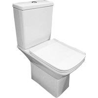 Clifton Premium OPEN BACK SHORT Rimless Pan Toilet Set in White
