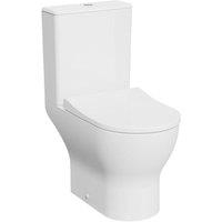 Clifton Premium OPEN BACK SQUARE Rimless Pan Toilet Set in White