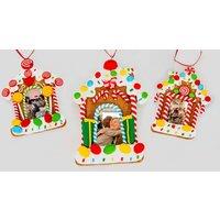 Shatchi Christmas Tree Hanging Decoration 12Pcs Photo Frame Homes