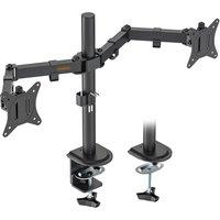 VonHaus Rotation & Swivel Arms, Two Screen, Height Adjustable Monitor Mount in Black