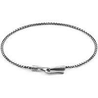 ANCHOR & CREW Men's Moonraker Sail Silver Chain SKINNY Bracelet | Size: 21 cm