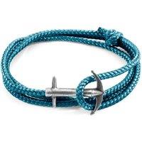 ANCHOR & CREW Men's Admiral Anchor Silver & Rope Bracelet in Blue