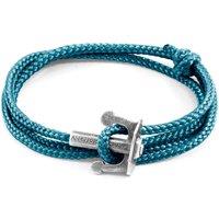 ANCHOR & CREW Men's Union Anchor Silver & Rope Bracelet in Blue