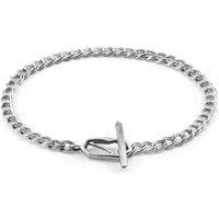ANCHOR & CREW Women's Florence Twist Silver Chain T-Bar Bracelet | Size: 23 cm