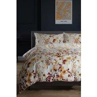 The Lyndon Company Watercolour Floral 180 Thread Count Soft Cotton Digital Printed Duvet Cover Set in Terracotta | Size: Single