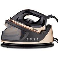 Tower Steam Generator Iron 2700W Ceraglide Soleplate, T22023GLD, Champagne Gold in Black