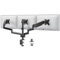 VonHaus Height Adjustable Triple Monitor Mount in Black
