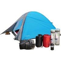 Gr8 Garden Camping Tent Starter Set With Accessories Kit in Blue